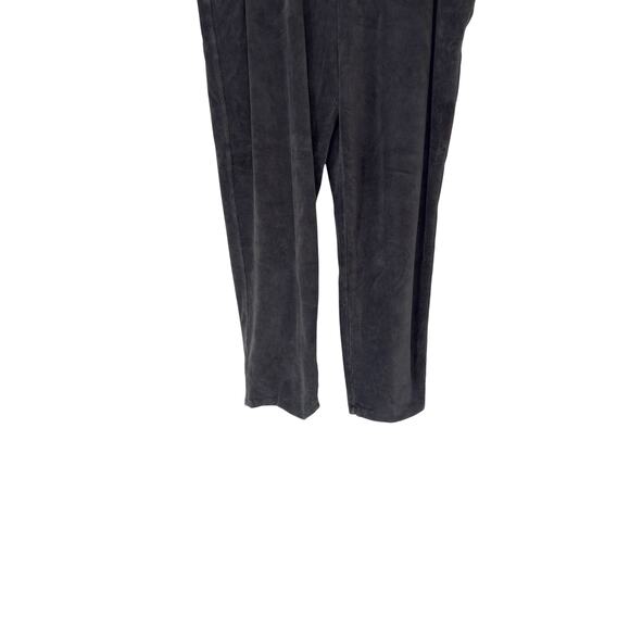 Land's End Pants Plus Gray Corduroy Pull On Stretch Basic Mature Size 1X - Picture 4 of 12